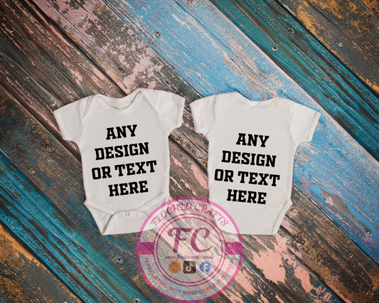 PERSONALISED Short Sleeve Baby Grow