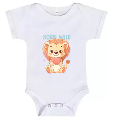 Short Sleeve Baby Grow Born Wild
