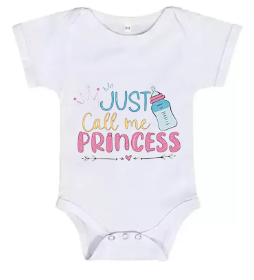 Short Sleeve Baby Grow Just Call Me Princess