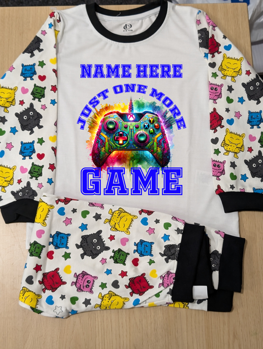 Personalised Just One More Game Pyjamas (Boys)