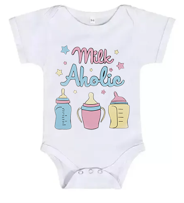 Short Sleeve Baby Grow Milkaholic