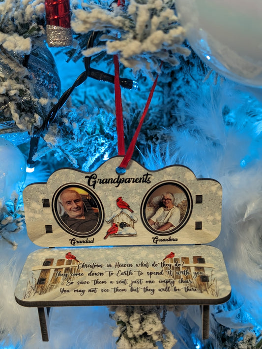 Personalised Bench Xmas decoration